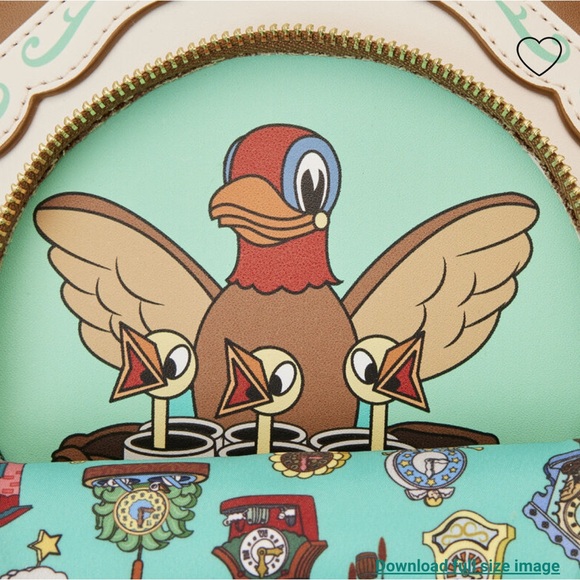 Mini Backpack & Zip Around Wallet - Pinocchio Cuckoo Clock - Picture 4 of 11